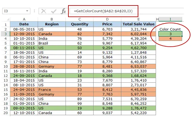 Cell Color Calculations