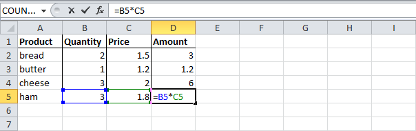 Cell references in Excel