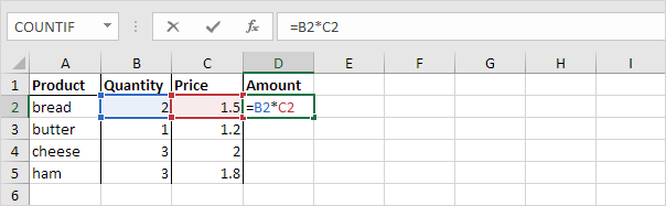 Cell references in Excel