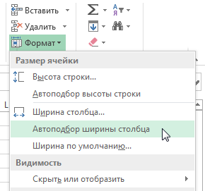 Change column width and row height in Excel