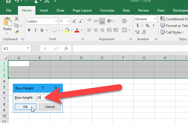 Change column width and row height in Excel