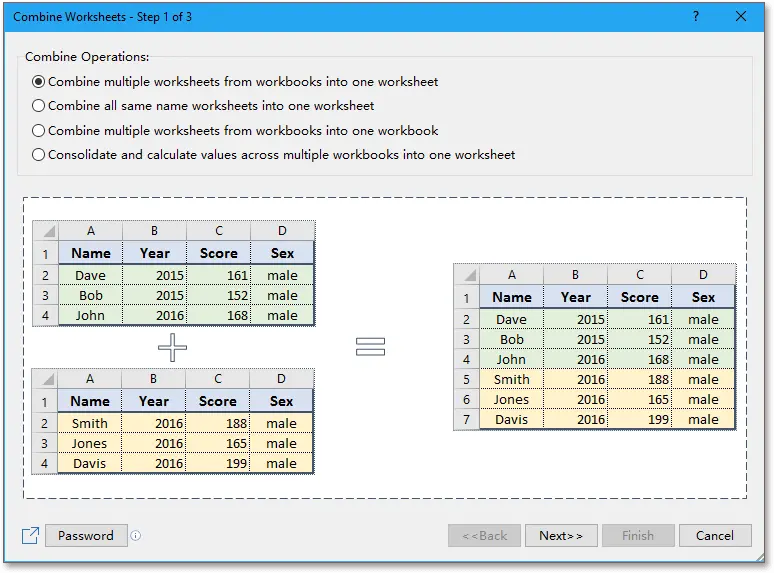 Collecting data from all sheets of the book into one table