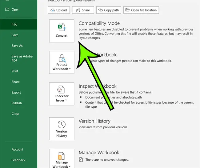 Compatibility mode in Excel. Working with Documents in Compatibility View