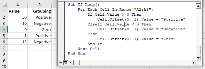 Condition statements in VBA