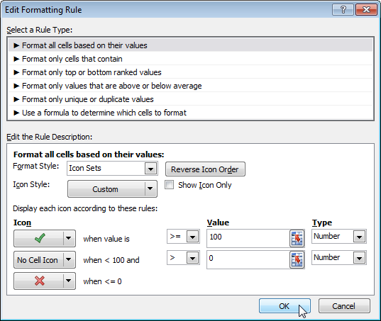 Conditional Formatting in Excel: Icon Sets