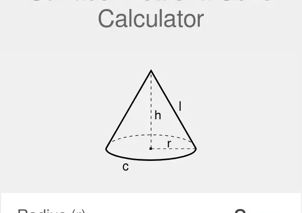 Cone Surface Area Calculator