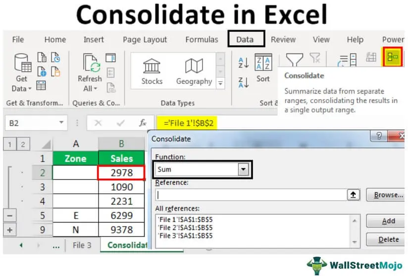 Consolidation in Excel