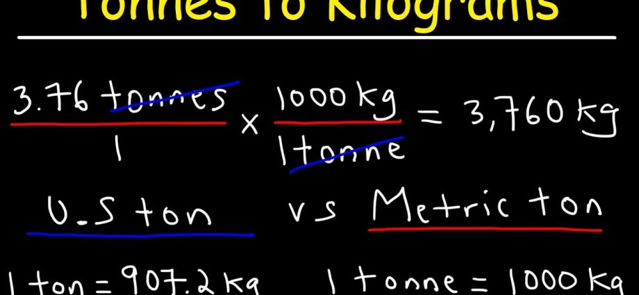 Convert kilogram (kg) to tons (t)