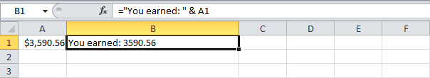 Convert numbers to text in Excel