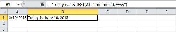 Convert numbers to text in Excel