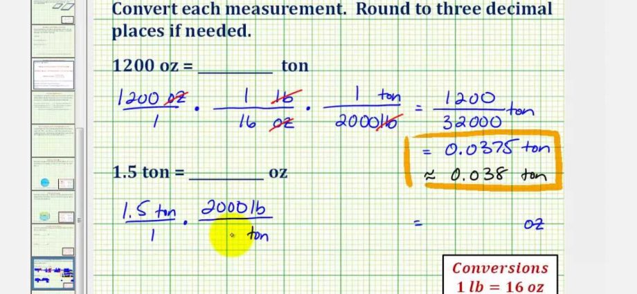 Convert ounces (oz) to tons (t)