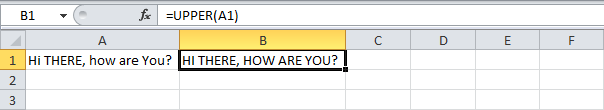 Convert text to lower and upper case in Excel