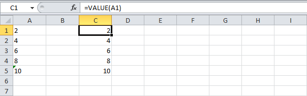 Convert text to numbers in Excel