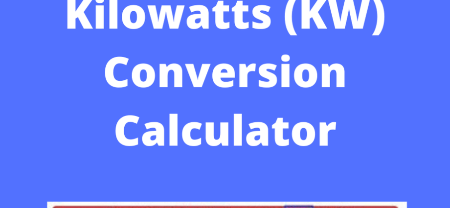 Converting kilovolt-amperes (kVA) to kilowatts (kW)