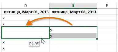 Copying, moving and deleting cells in Excel