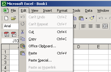 Copying, moving and deleting cells in Excel