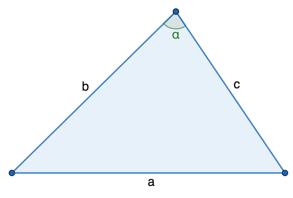 Cosine theorem for a triangle: formula and tasks