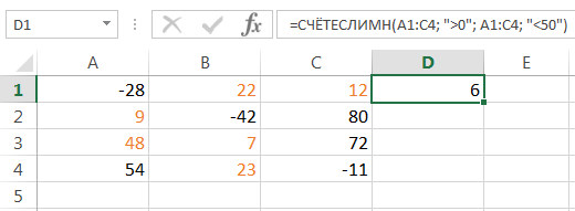 Count cells in Excel using COUNTIF and COUNTIF functions