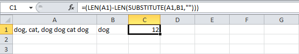 Counting the number of instances of text in Excel