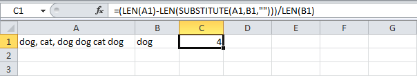 Counting the number of instances of text in Excel