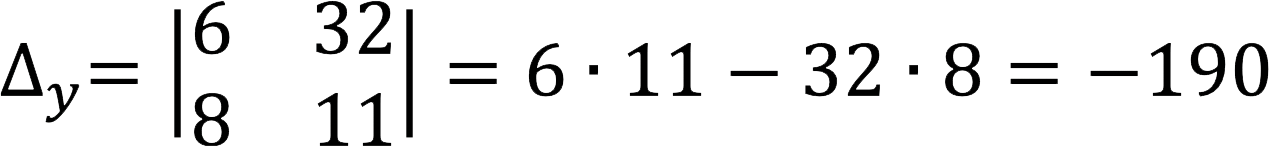 Cramers method for solving SLAE