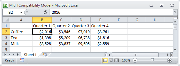 Create an external link in Excel
