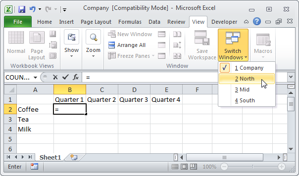 Create an external link in Excel