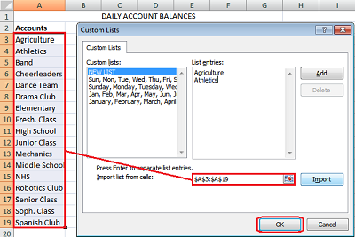 Create and use custom lists in Excel 2007 and 2010