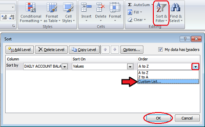 Create and use custom lists in Excel 2007 and 2010