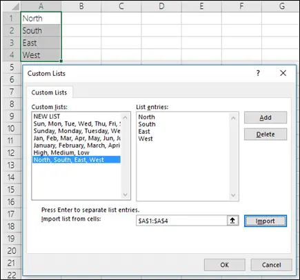 Create and use custom lists in Excel 2007 and 2010