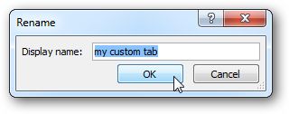 Creating a Custom Tab on the Menu Ribbon in Office 2010