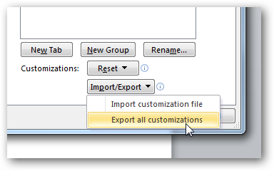 Creating a Custom Tab on the Menu Ribbon in Office 2010