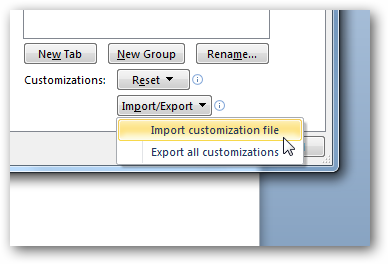 Creating a Custom Tab on the Menu Ribbon in Office 2010