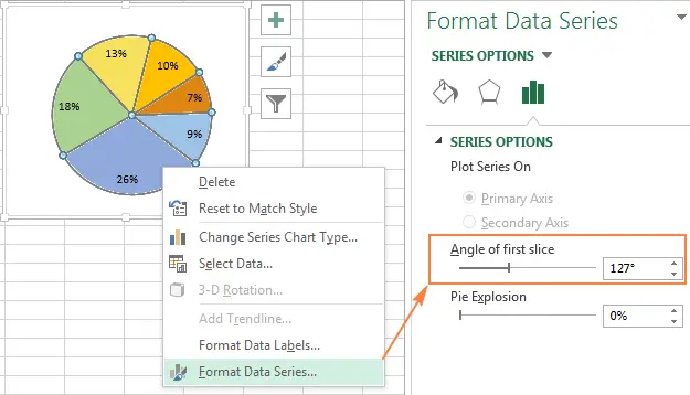 Creating a Pie Chart in Excel