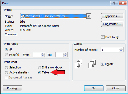 Creating and using tables in Microsoft Excel