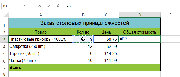 Creating Simple Formulas in Microsoft Excel