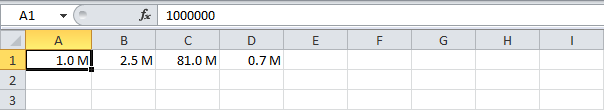 Custom number formats in Excel