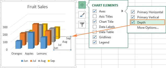 Customize charts in Excel: add title, axes, legend, data labels and more