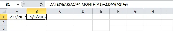 Date and time functions in Excel