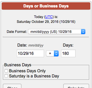 Days to Date Calculator