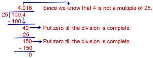 Decimal division: rules, examples