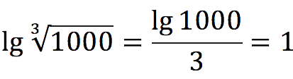 Decimal logarithm of a number