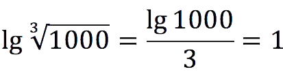 Decimal logarithm of a number