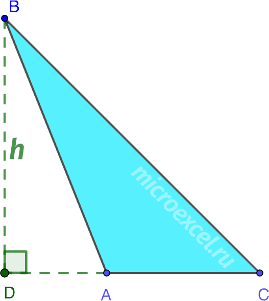 Definition and properties of the height of a triangle