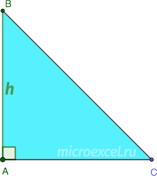 Definition and properties of the height of a triangle