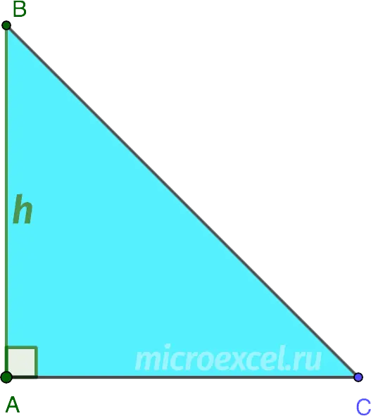 Definition and properties of the height of a triangle