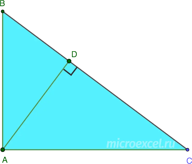 Definition and properties of the height of a triangle