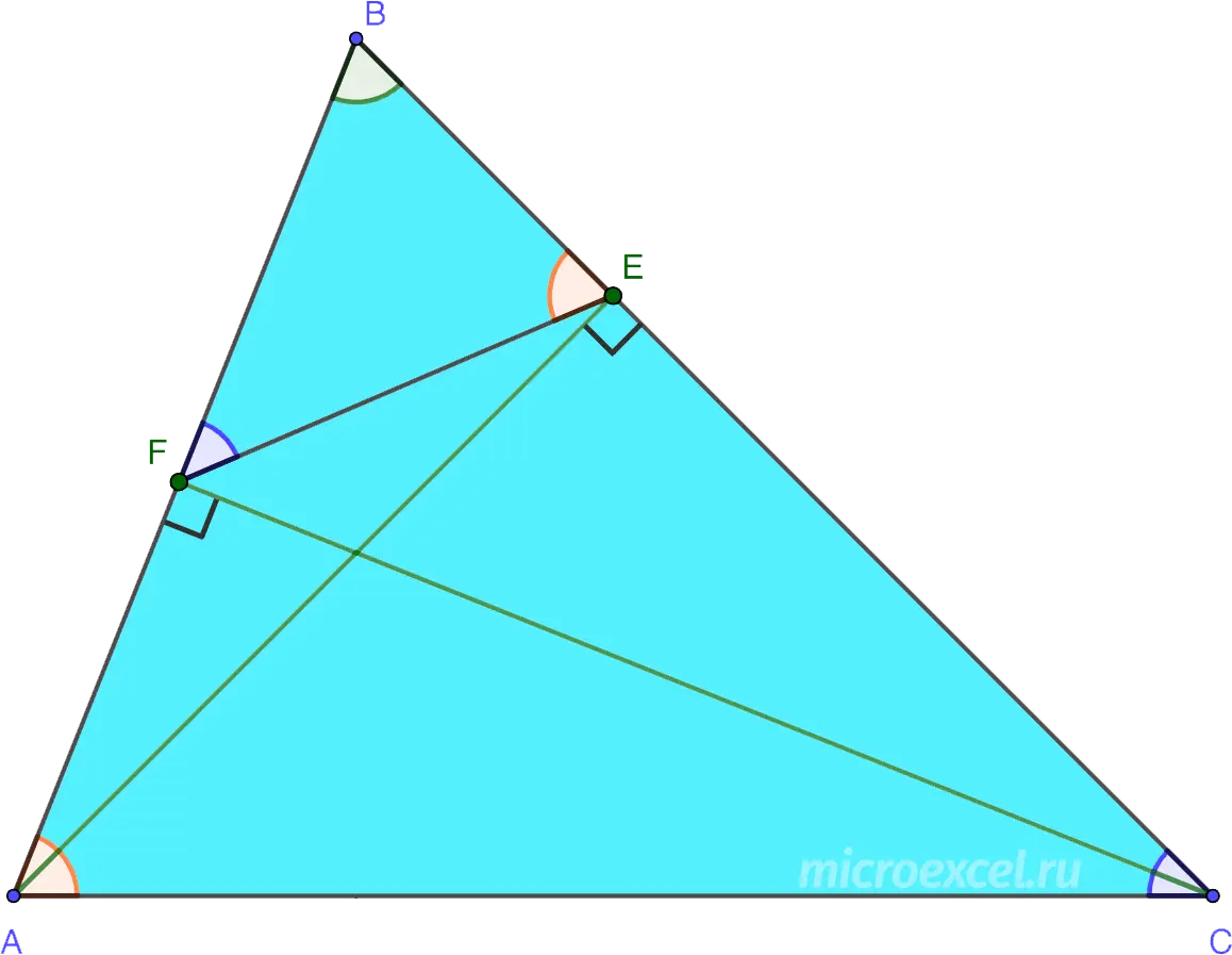 Definition and properties of the height of a triangle