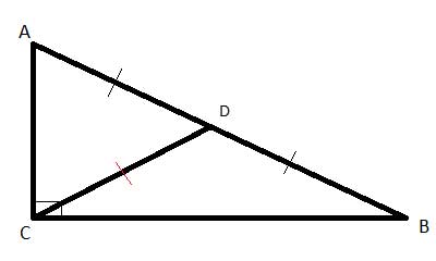 تعریف و ویژگی های میانه مثلث قائم الزاویه