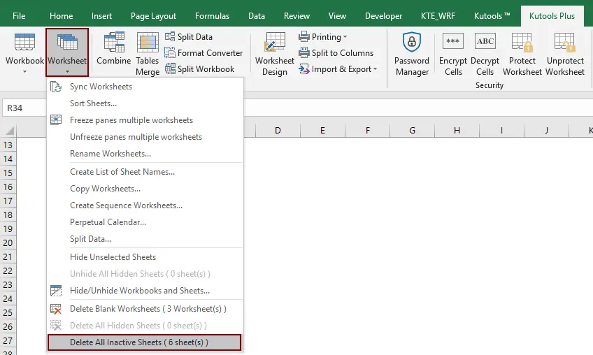 Deleting sheets in Excel (3 ways)